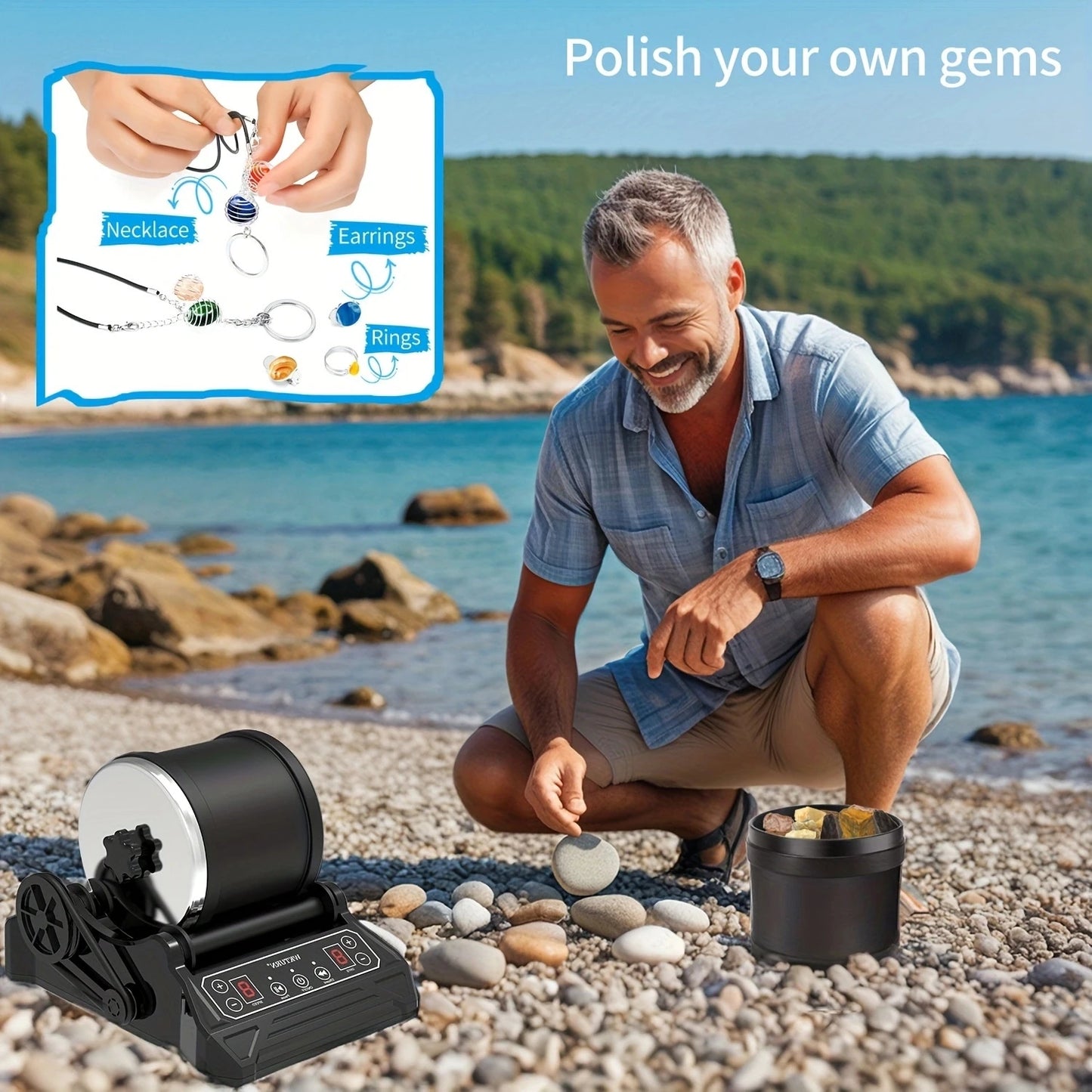 Electric Stone Polishing Machine Kit For Rock Grinding