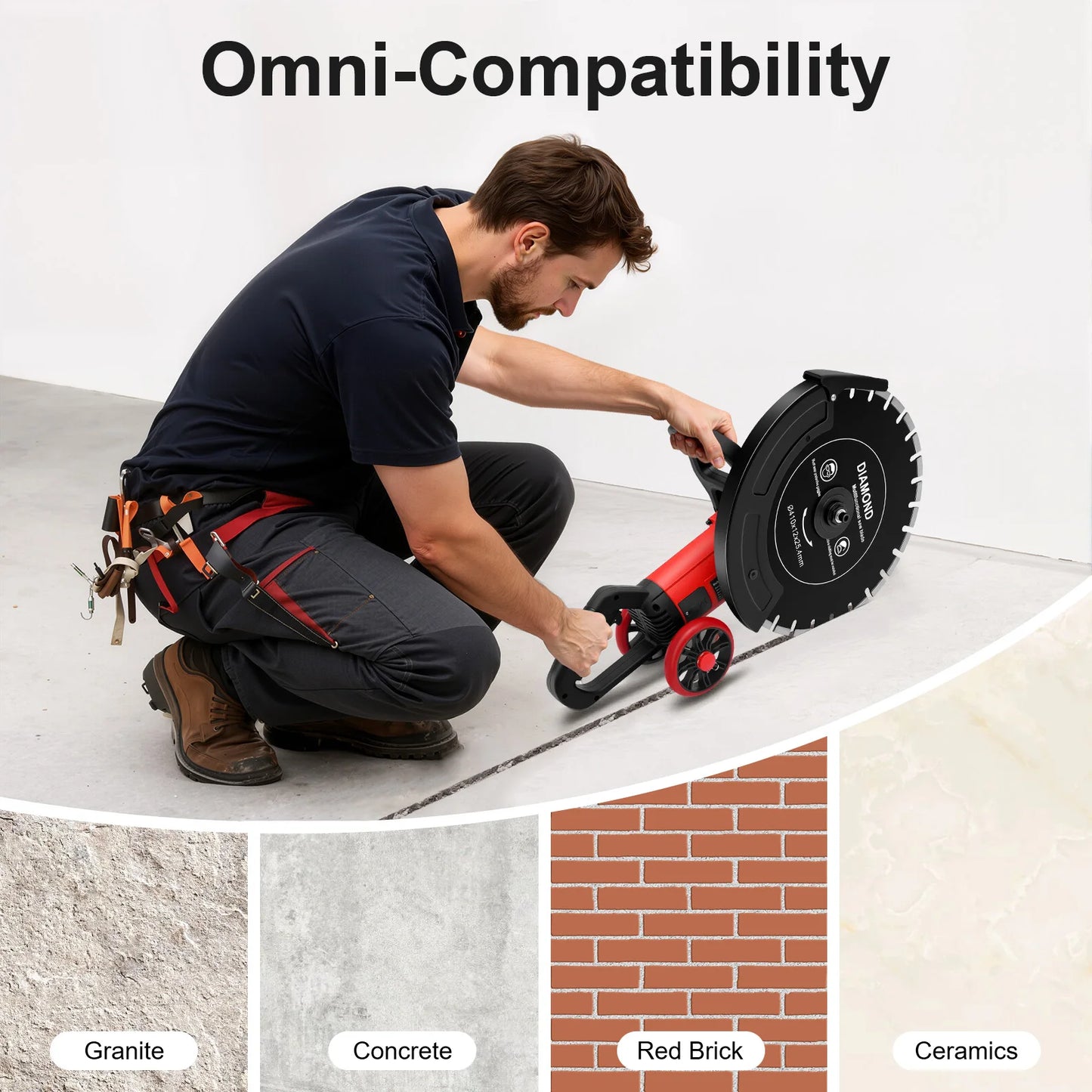 CNCEST Electric Wall Grooving Machine for Concrete and Brick