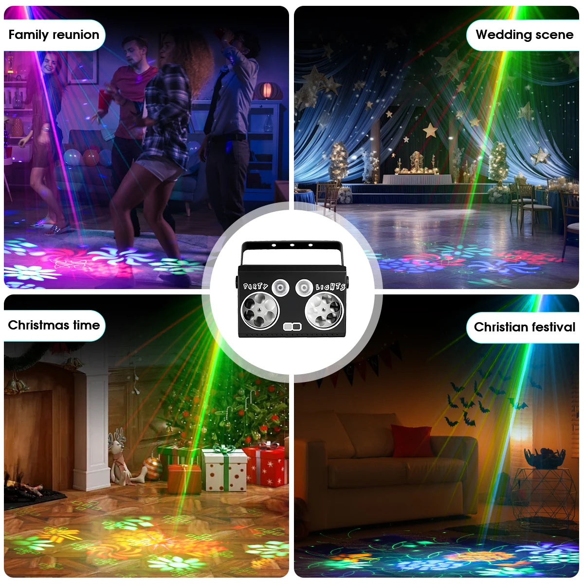 Aiopp Smart DJ Disco Honeycomb Laser Light With Remote