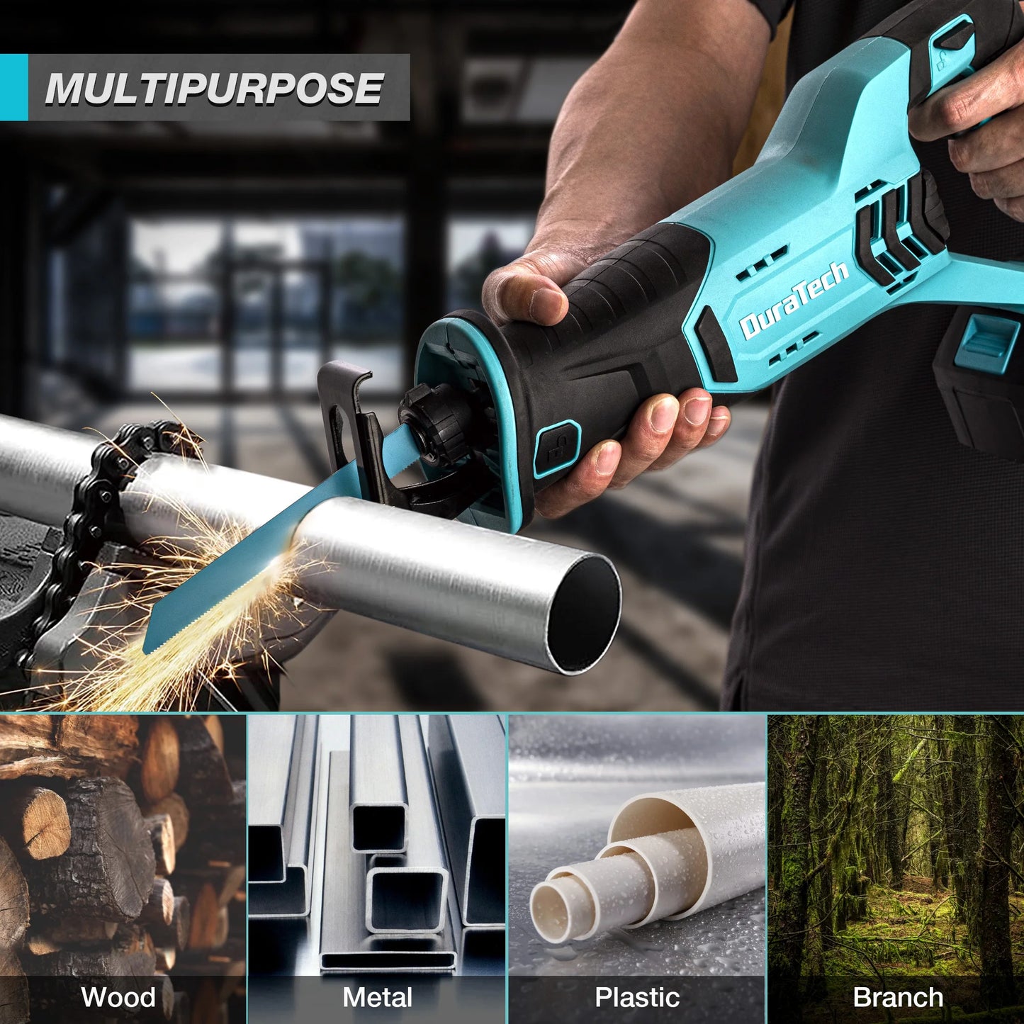 Cordless Reciprocating Saw 20V Battery 3000 SPM Tool Free