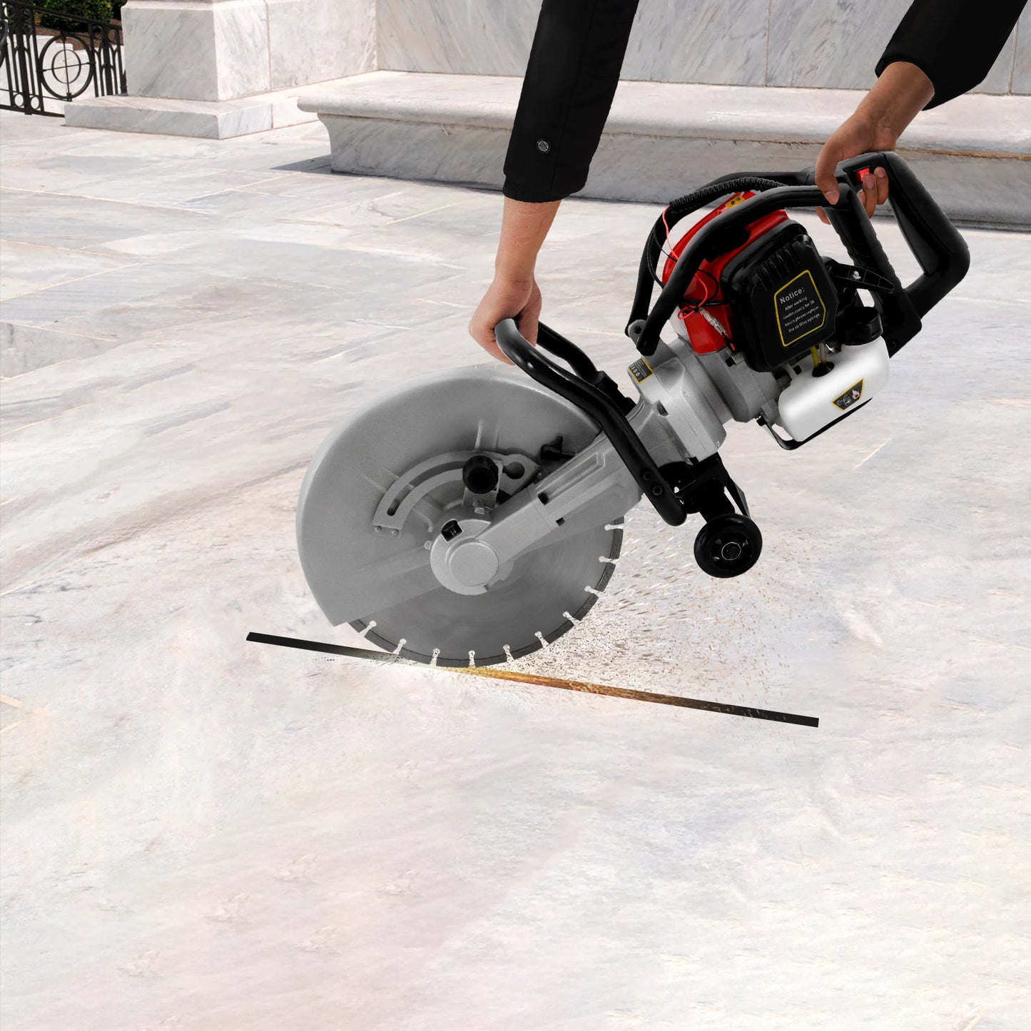 CNCEST 1400W Concrete Cutter Saw 52cc Gas Powered Multi Angle
