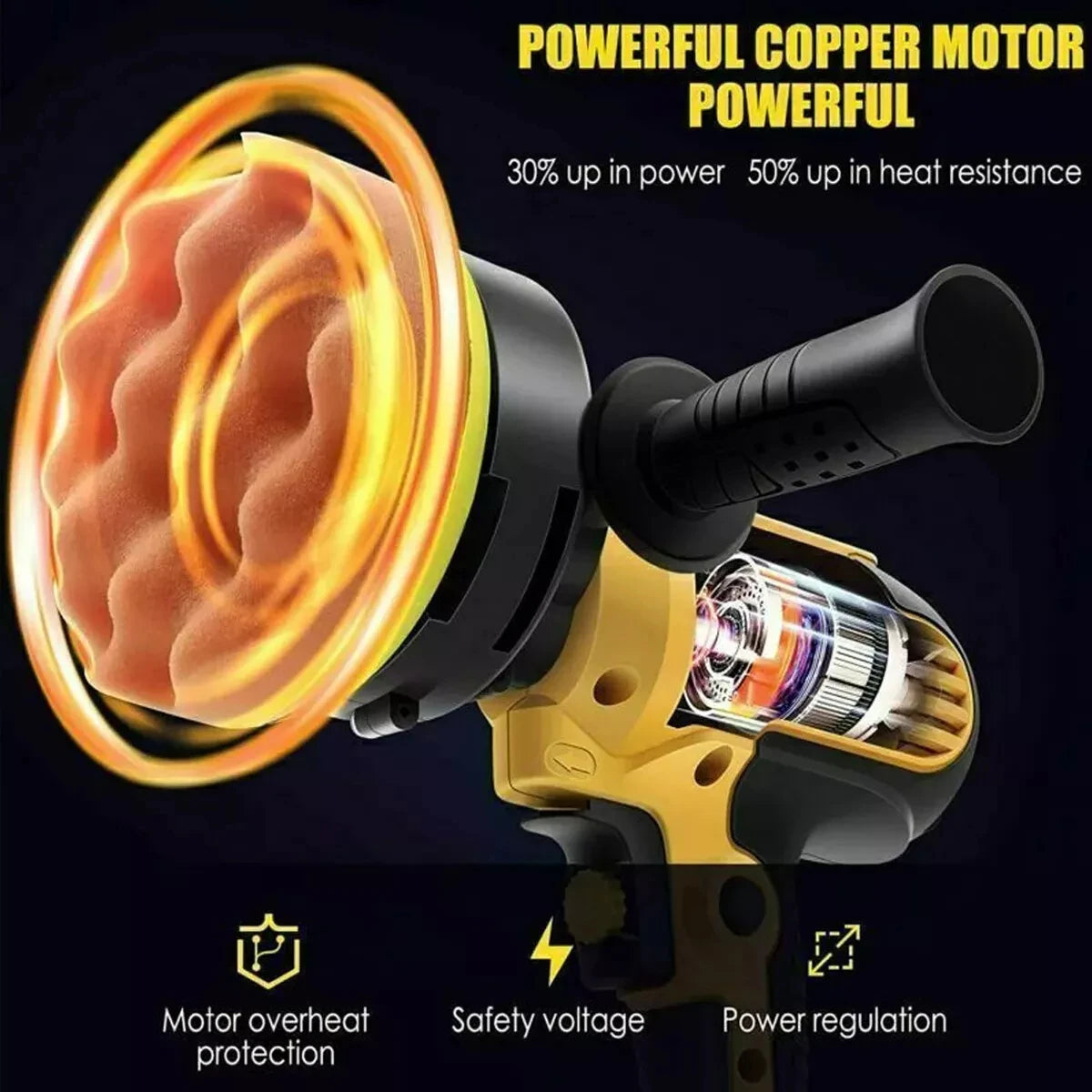 Xiaotree Car Polisher Machine 500W 110V Buffing Kit