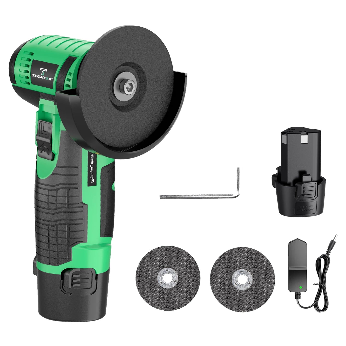 TEGATOK 19500RPM Cordless Angle Grinder Polishing Tool
