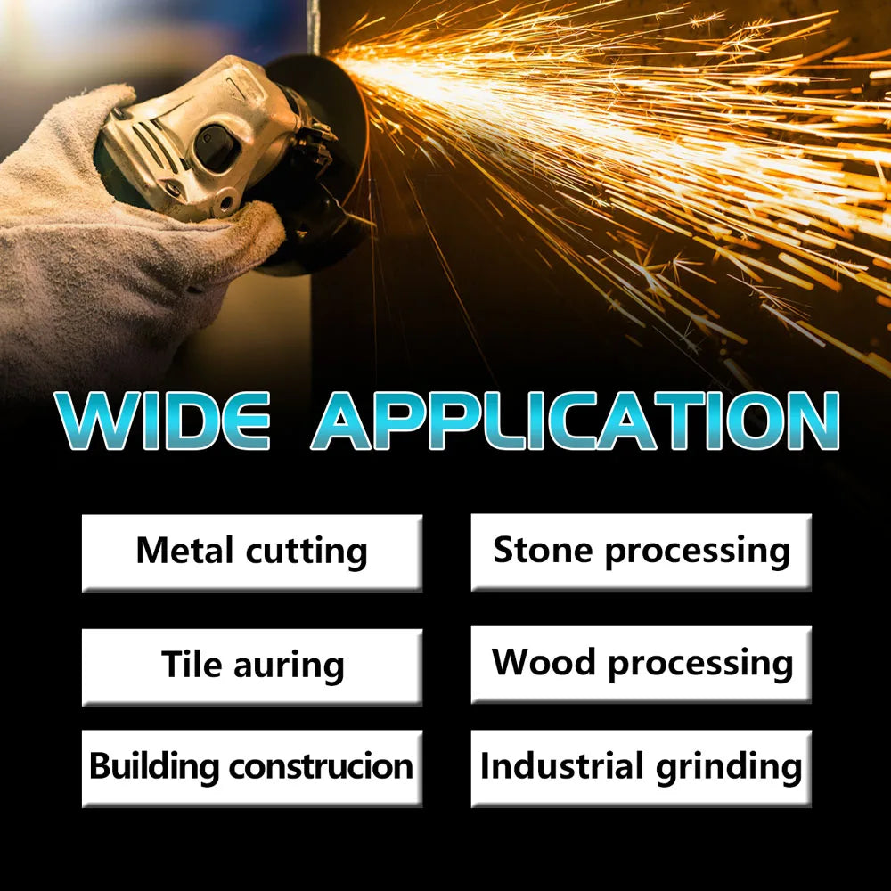 Brushless Cordless 18V Angle Grinder Power Tool Cutting Polishing