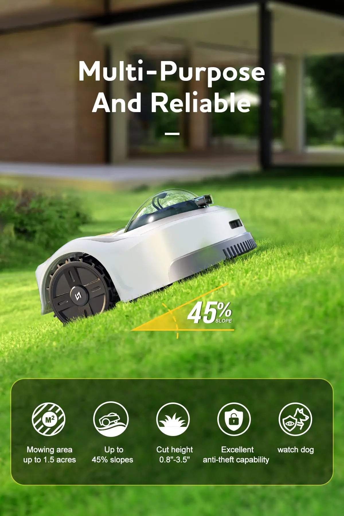 Novabot N1000 Robot Lawn Mower RTK Vision Mapping App Control