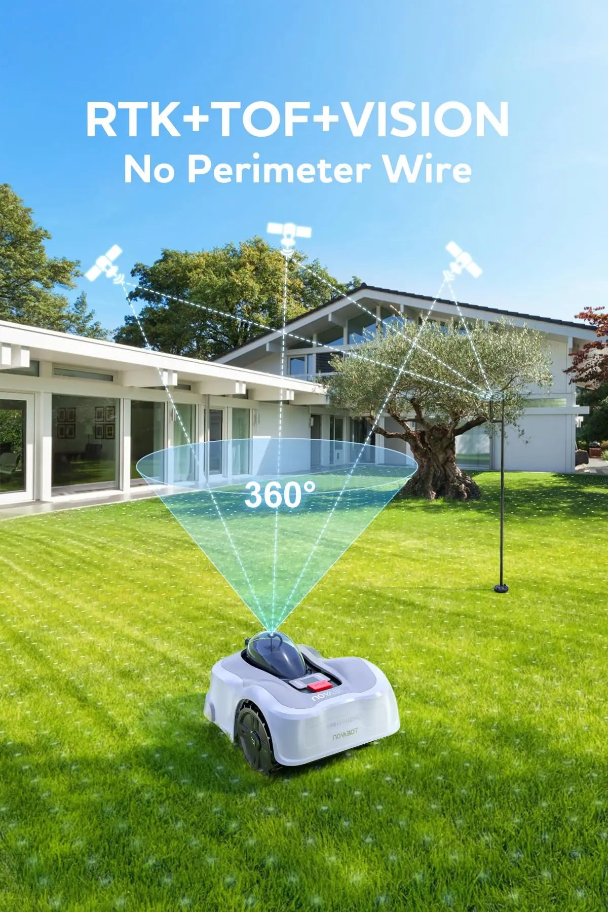 Novabot N1000 Robot Lawn Mower RTK Vision Mapping App Control