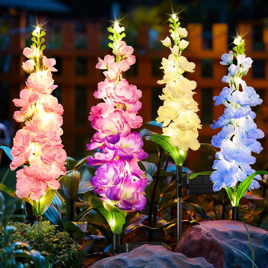 Solar Garden Flower Lights Waterproof LED For Patio Decoration