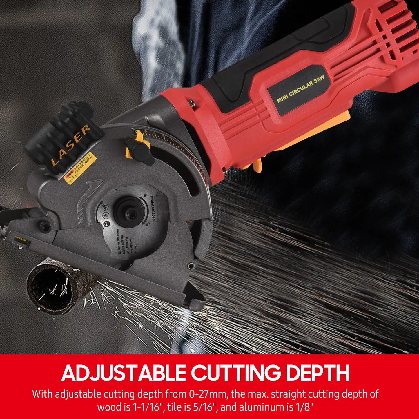 KKMOON 580W Circular Saw Corded Compact With Laser Guide