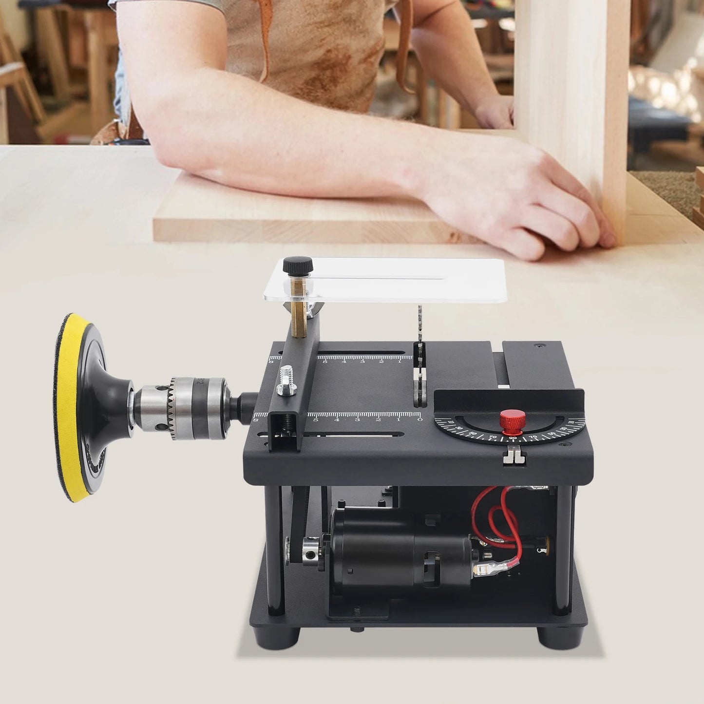 Mini Table Saw 200W 0-90 Degree Angle DIY Wood Cutting