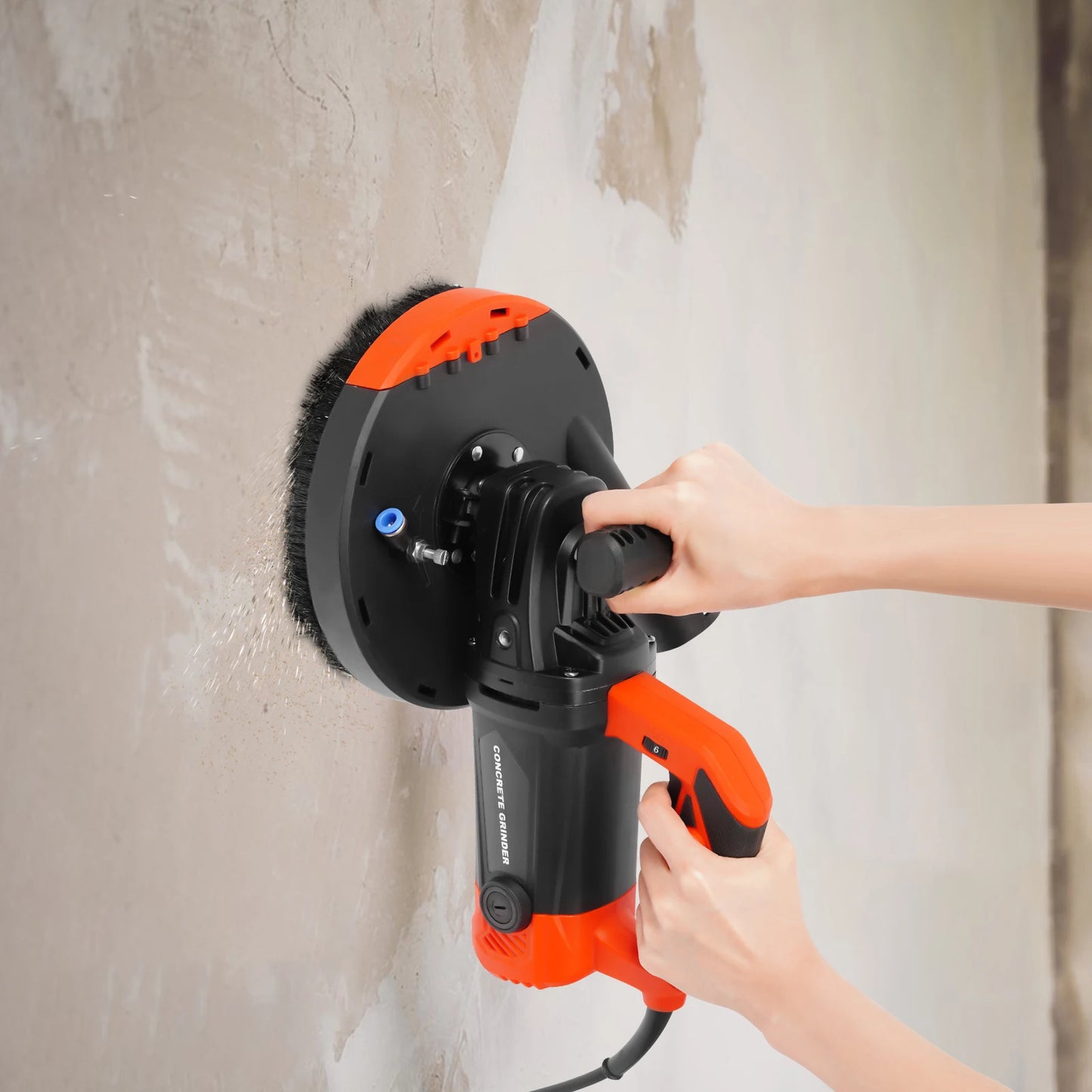 CNCEST 2200W Concrete Grinding Machine Angle Grinder With Dust Shroud