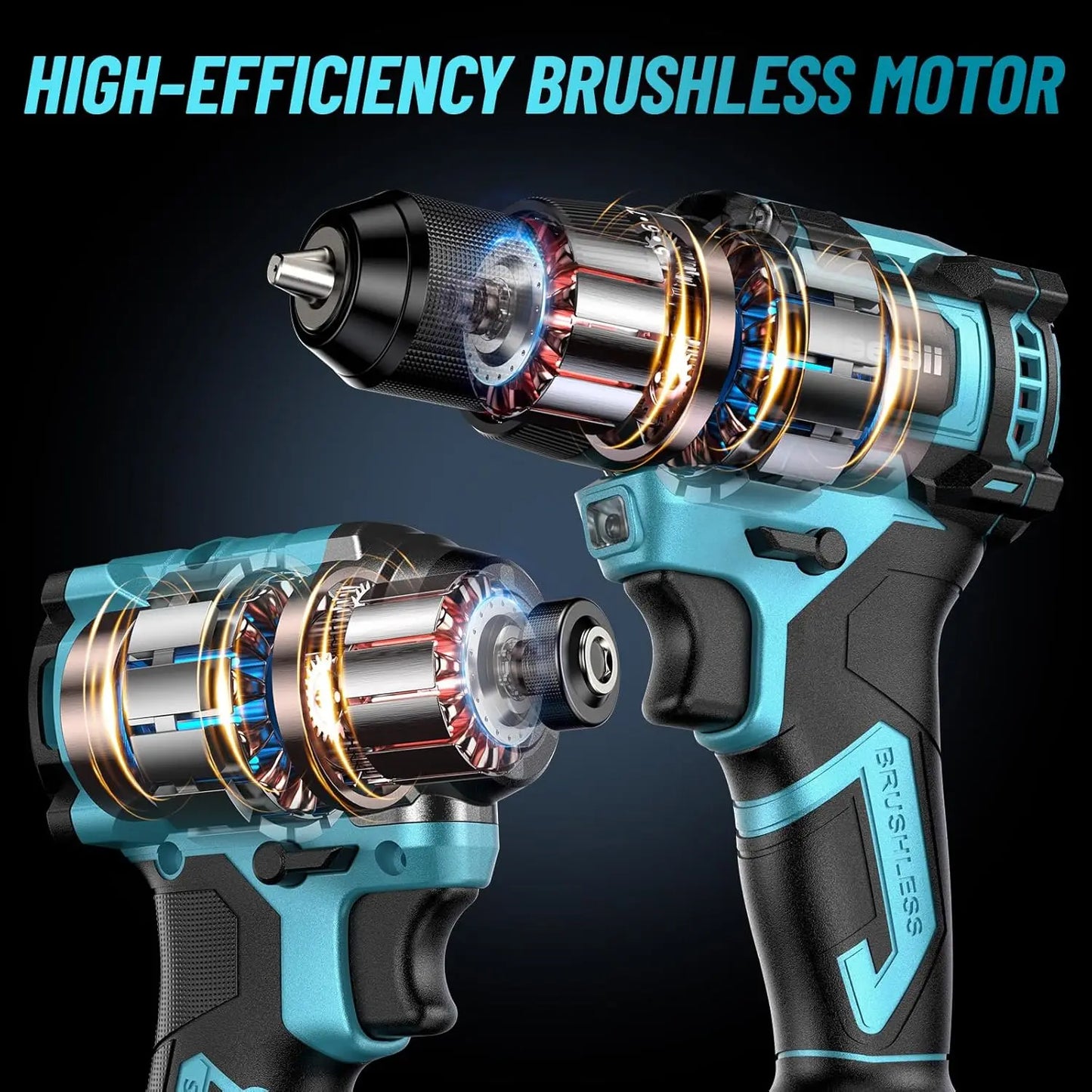 Seesii 21V Max Cordless Drill And Impact Driver Kit