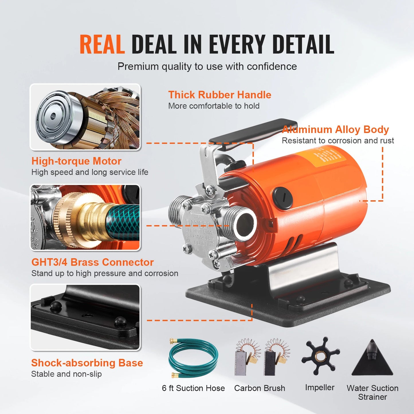 SucceBuy Water Transfer Pump 120V 360GPH Portable Utility Pump