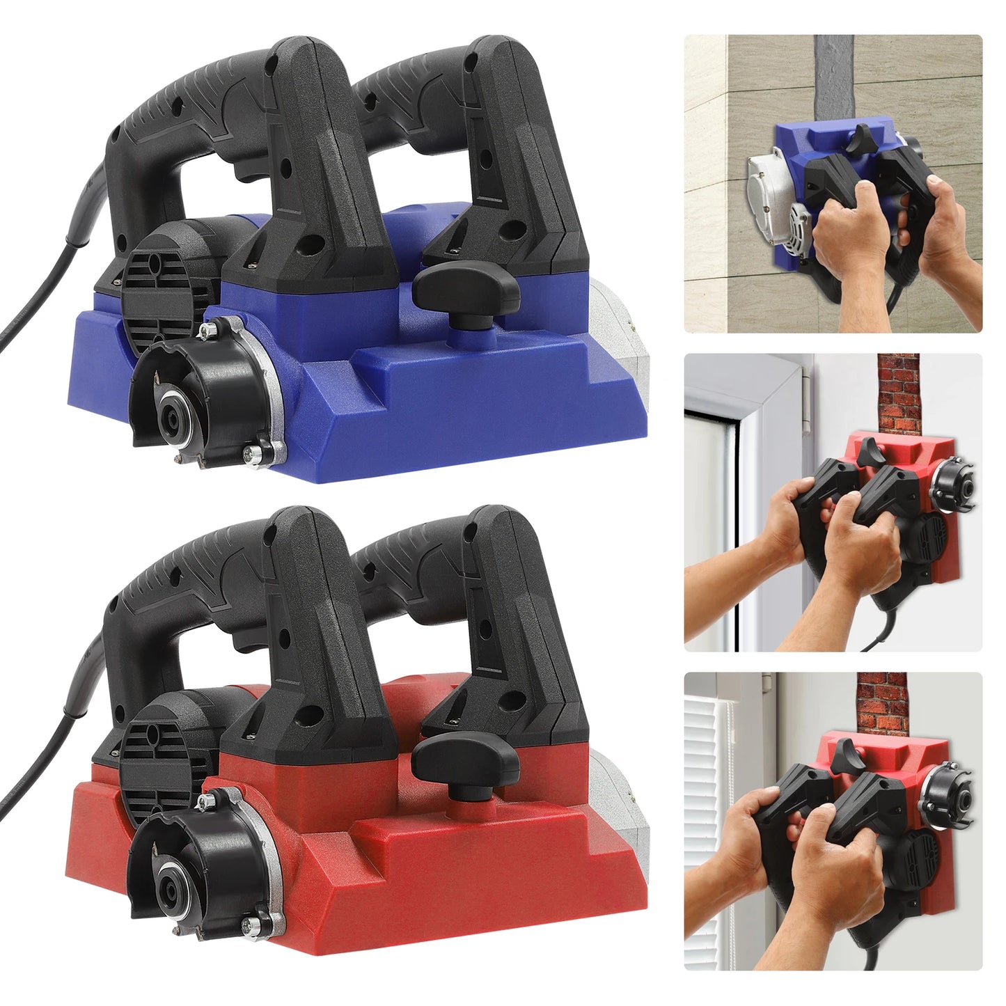 1300W Electric Wall Planer Portable Roller Planer With Toolbox