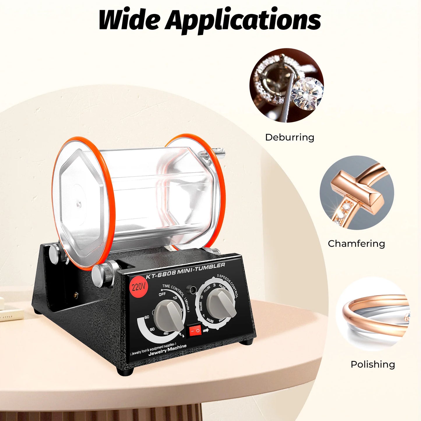 60W Electric Polisher Rotary Polishing Machine For Jewelry