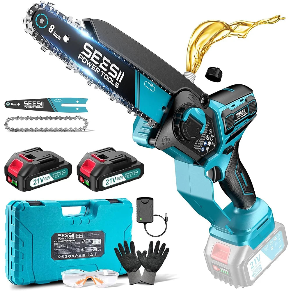 Seesii Brushless Cordless Electric Chainsaw 1000W For Makita 18V