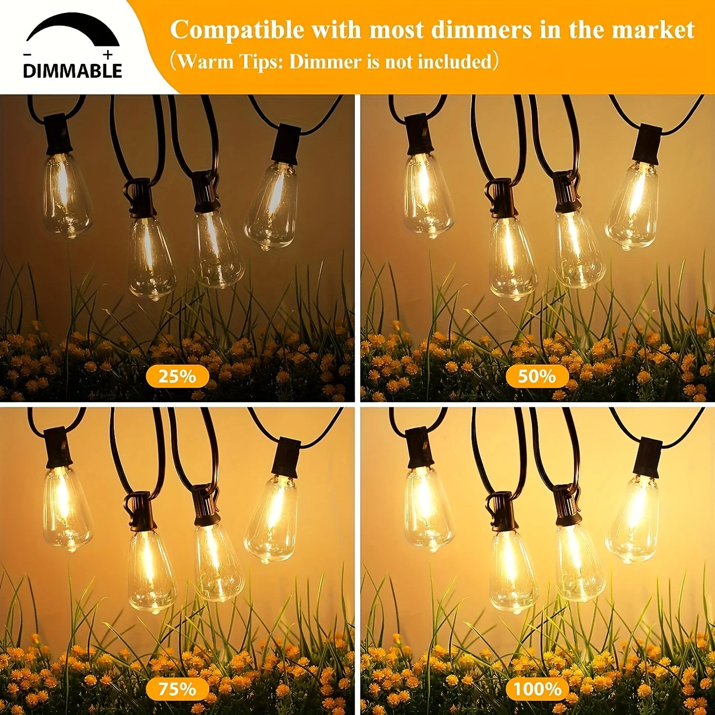 LED Outdoor String Lights ST38 Waterproof Porch Garden
