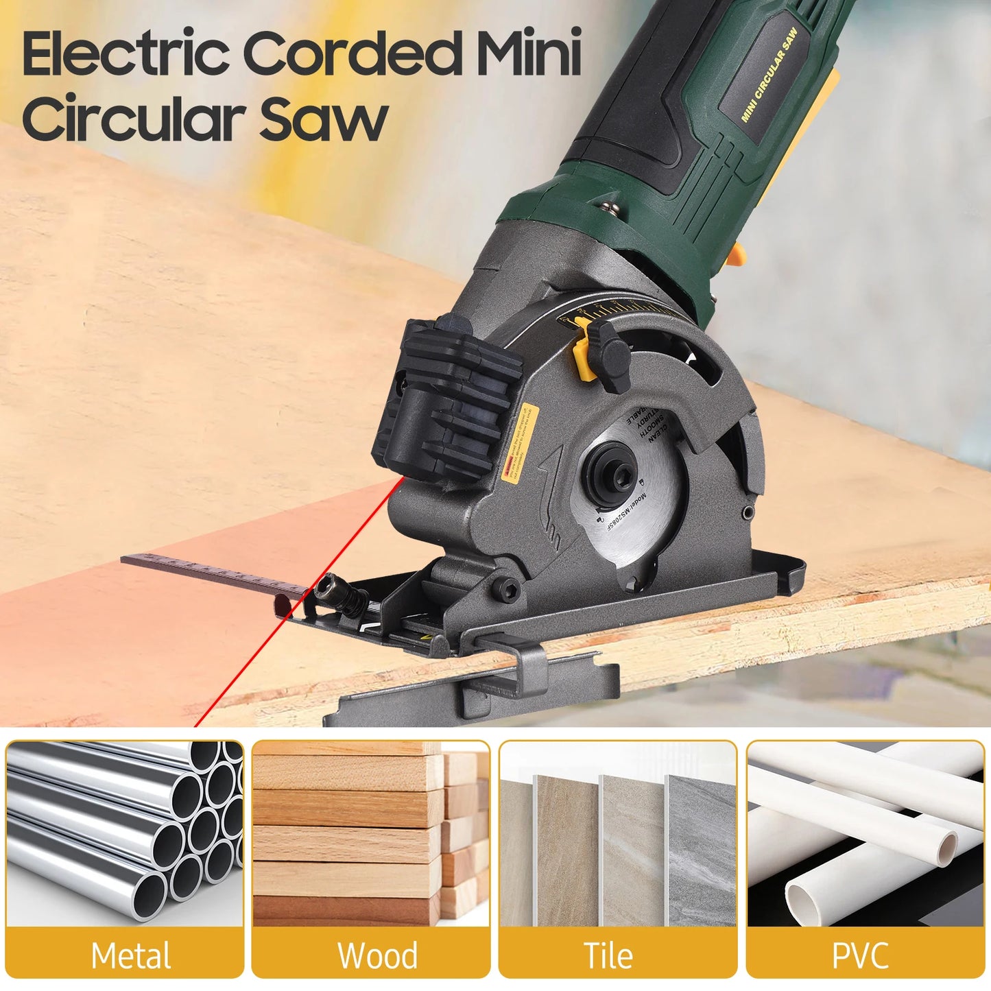 KKMOON 580W Circular Saw Corded Compact With Laser Guide
