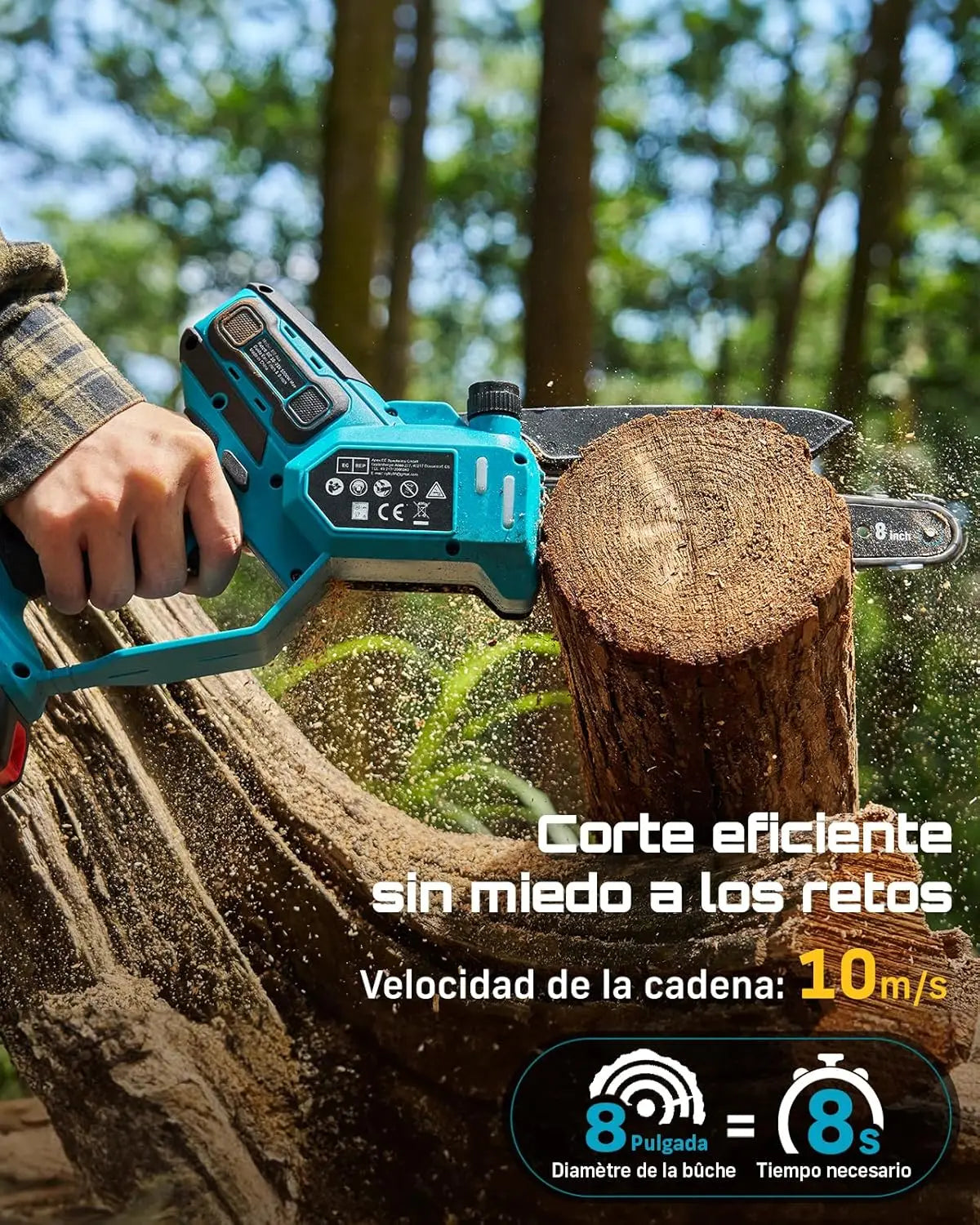 Seesii Brushless Cordless Electric Chainsaw 1000W For Makita 18V