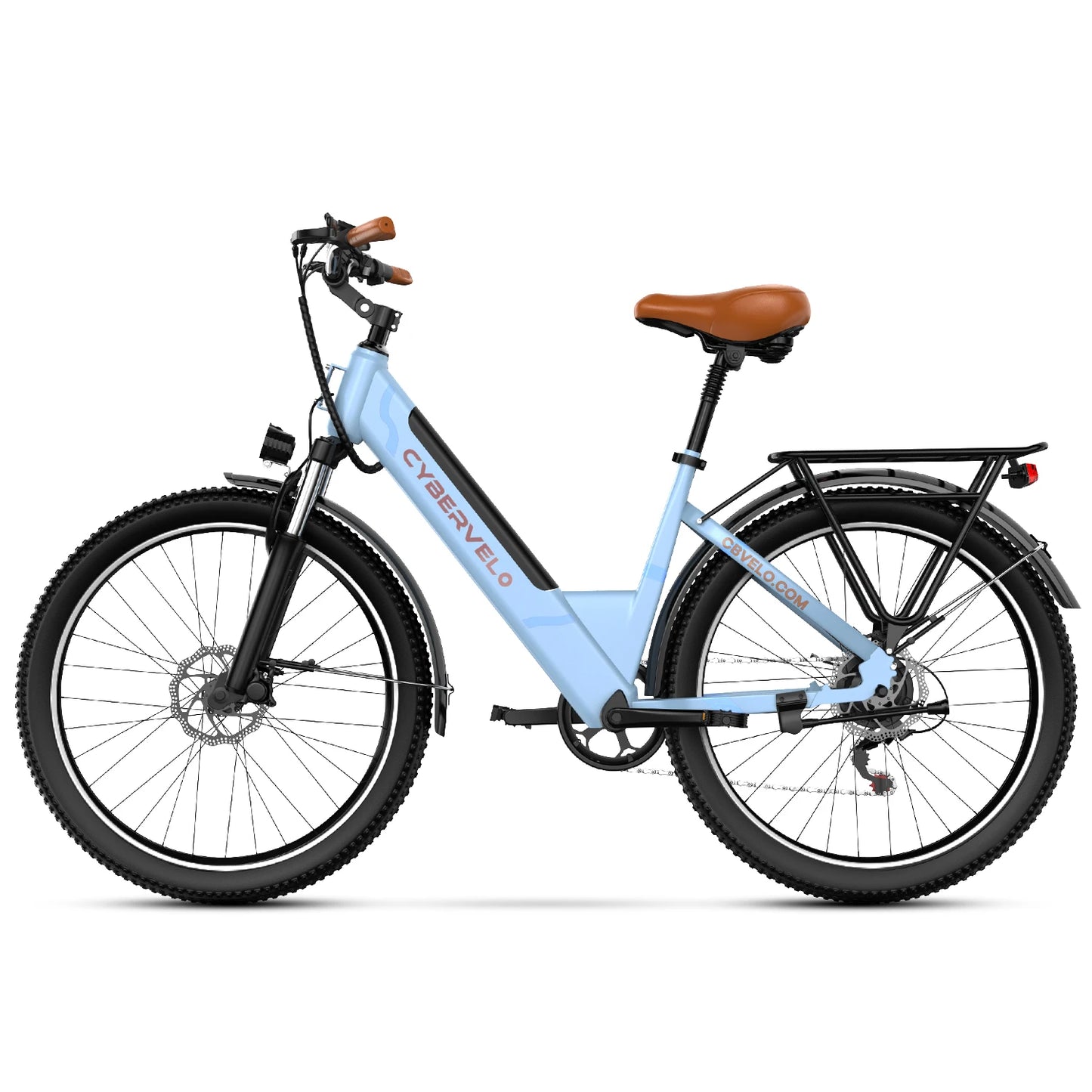 CYBERVELO Urban Commute E Bike EK2 Detachable Battery 48V 1000W Peak Motor
