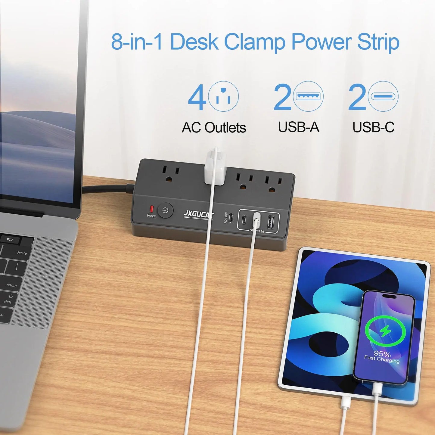 PASSUS USB C Desk Clip 20W PD Fast Charge Mountable