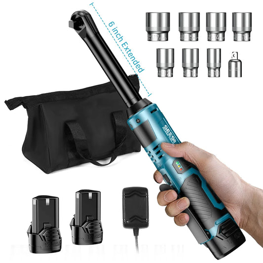 Seesii 12V Cordless Electric Wrench 55Nm Dual Battery Kit