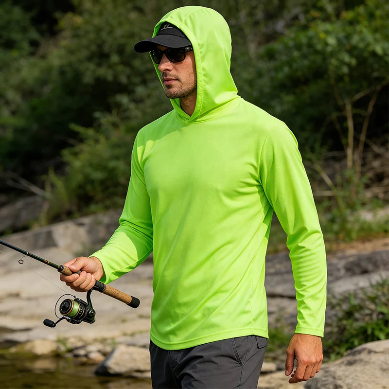 Men's Hooded Long Sleeve Sports T Shirt Pack Breathable Running
