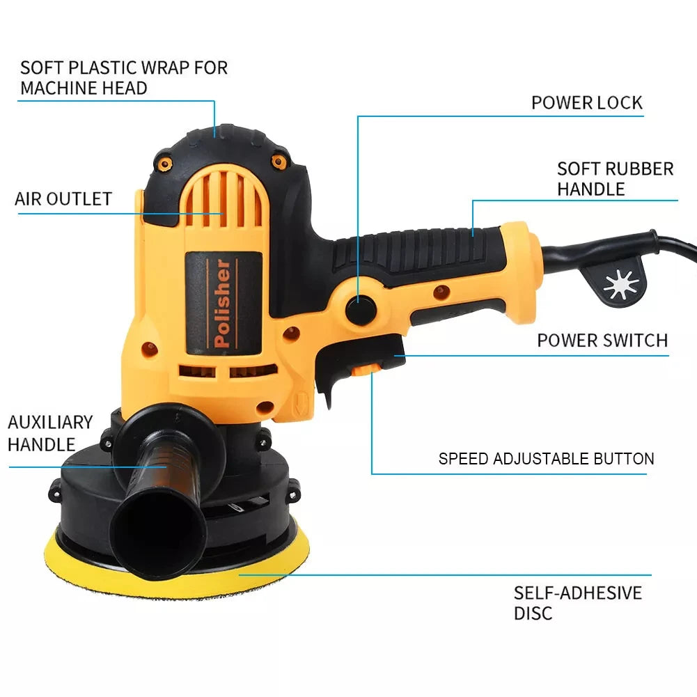 Xiaotree Car Polisher Machine 500W 110V Buffing Kit