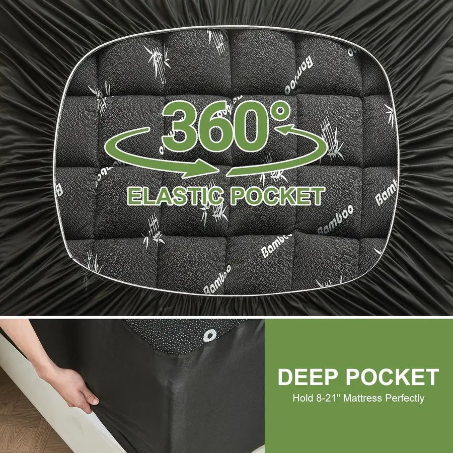 Viscose Bamboo Mattress Topper Pillow Top Pad for Cooling Comfort