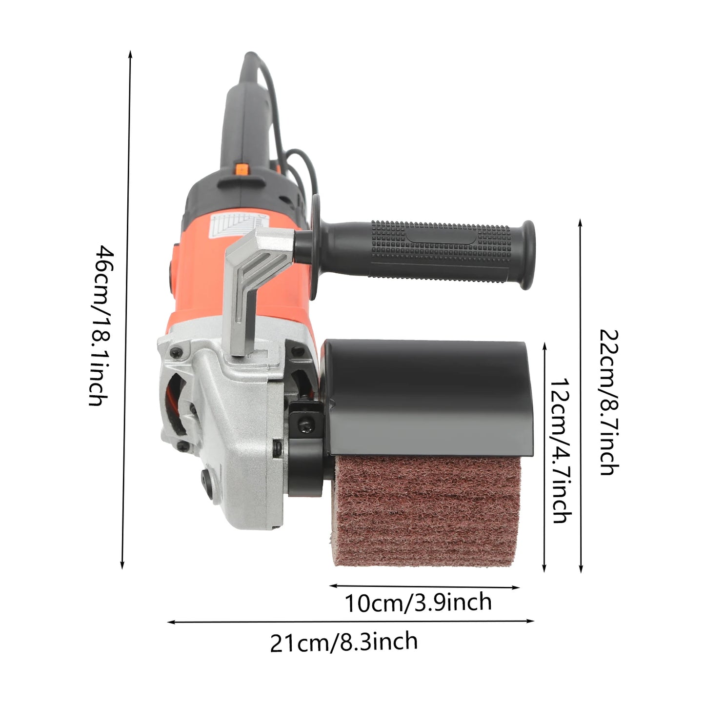 CNCEST 1400W Portable Belt Grinder Polisher With Ergonomic Handle