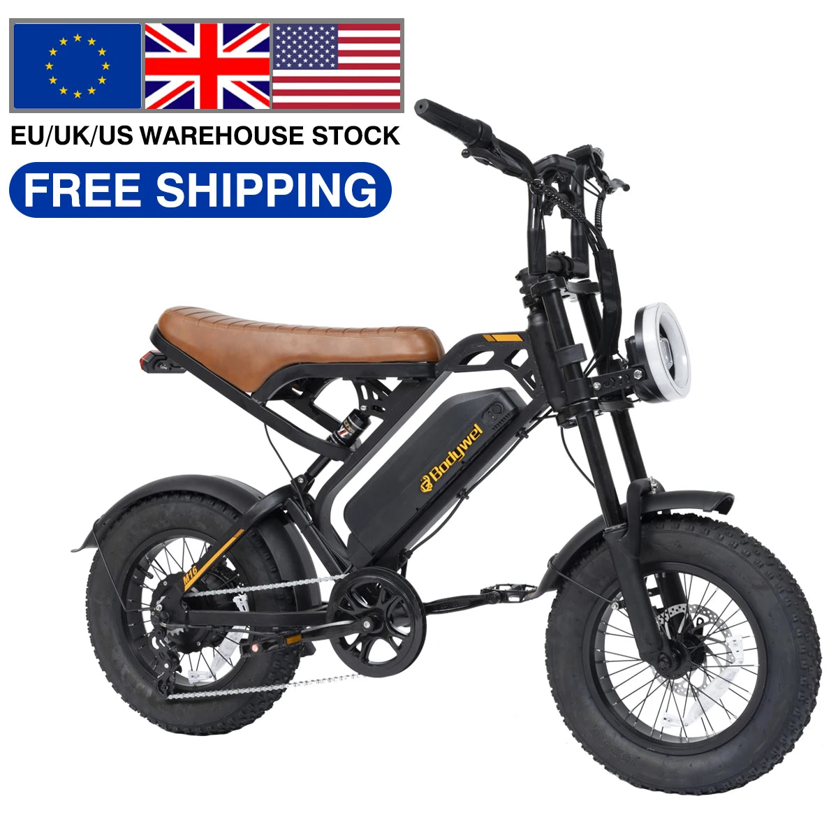 Bodywel M16 Off Road Electric Bike 1500W Motor 48V Battery