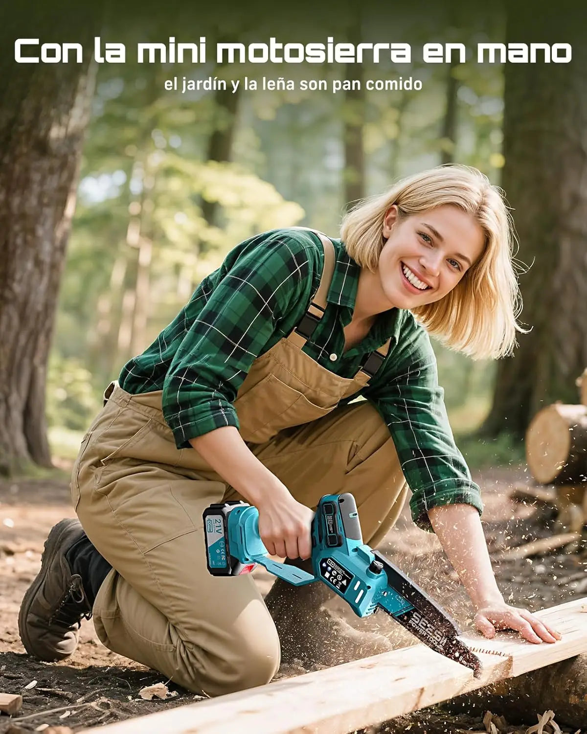 Seesii Brushless Cordless Electric Chainsaw 1000W For Makita 18V