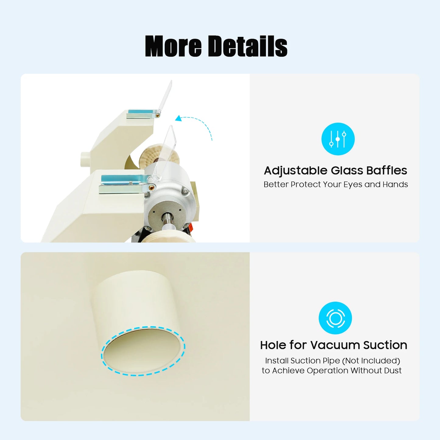 110V 550W Dual Head Polishing Machine for Jewelry and Woodworking