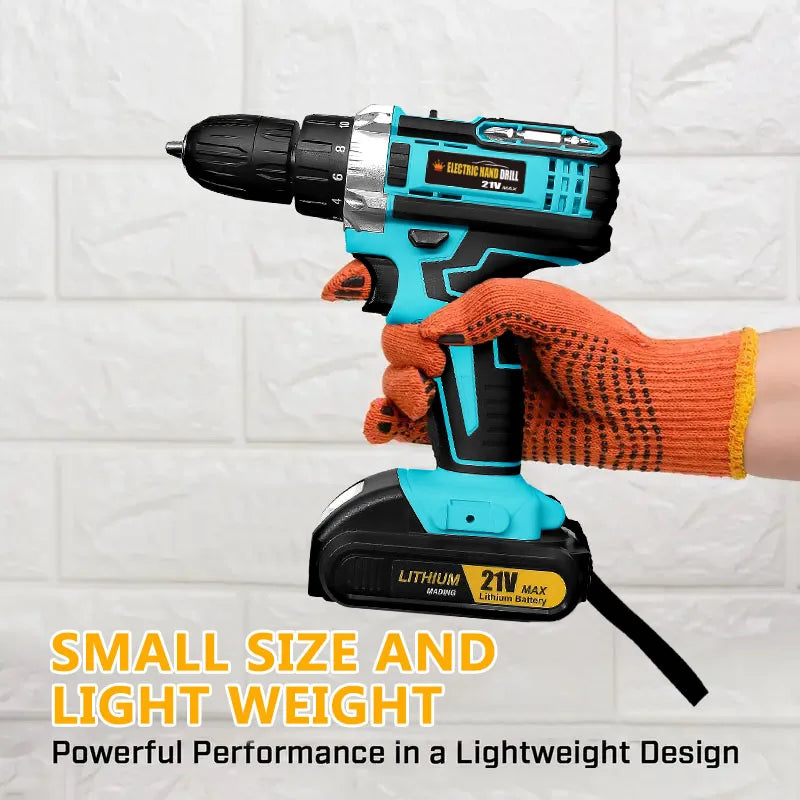21V Cordless Drill Set With Multi Function Electric Screwdriver