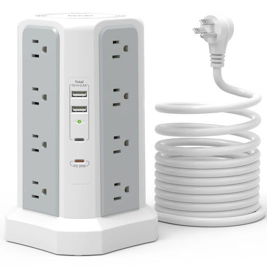 PASSUS 4-Layer Extension Tower Plug-In Board With PD Fast Charging
