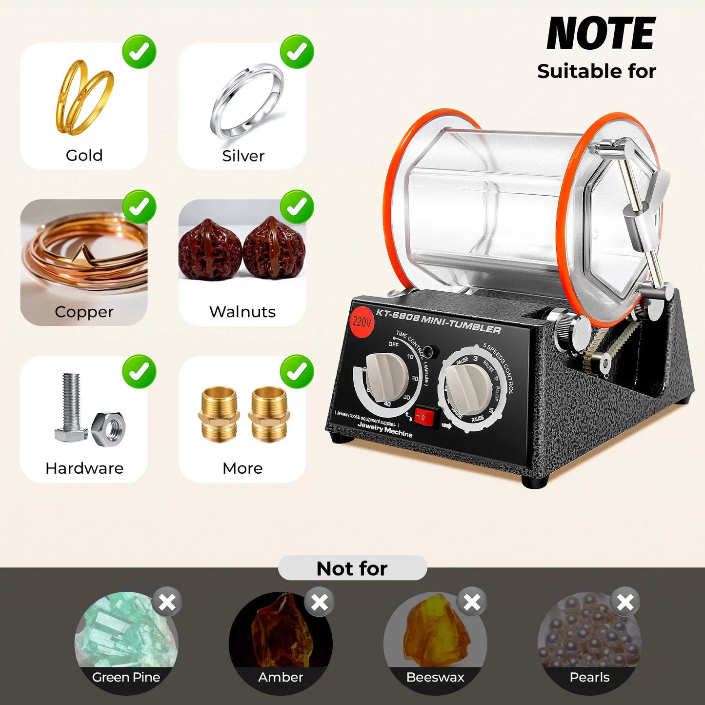60W Electric Polisher Rotary Polishing Machine For Jewelry