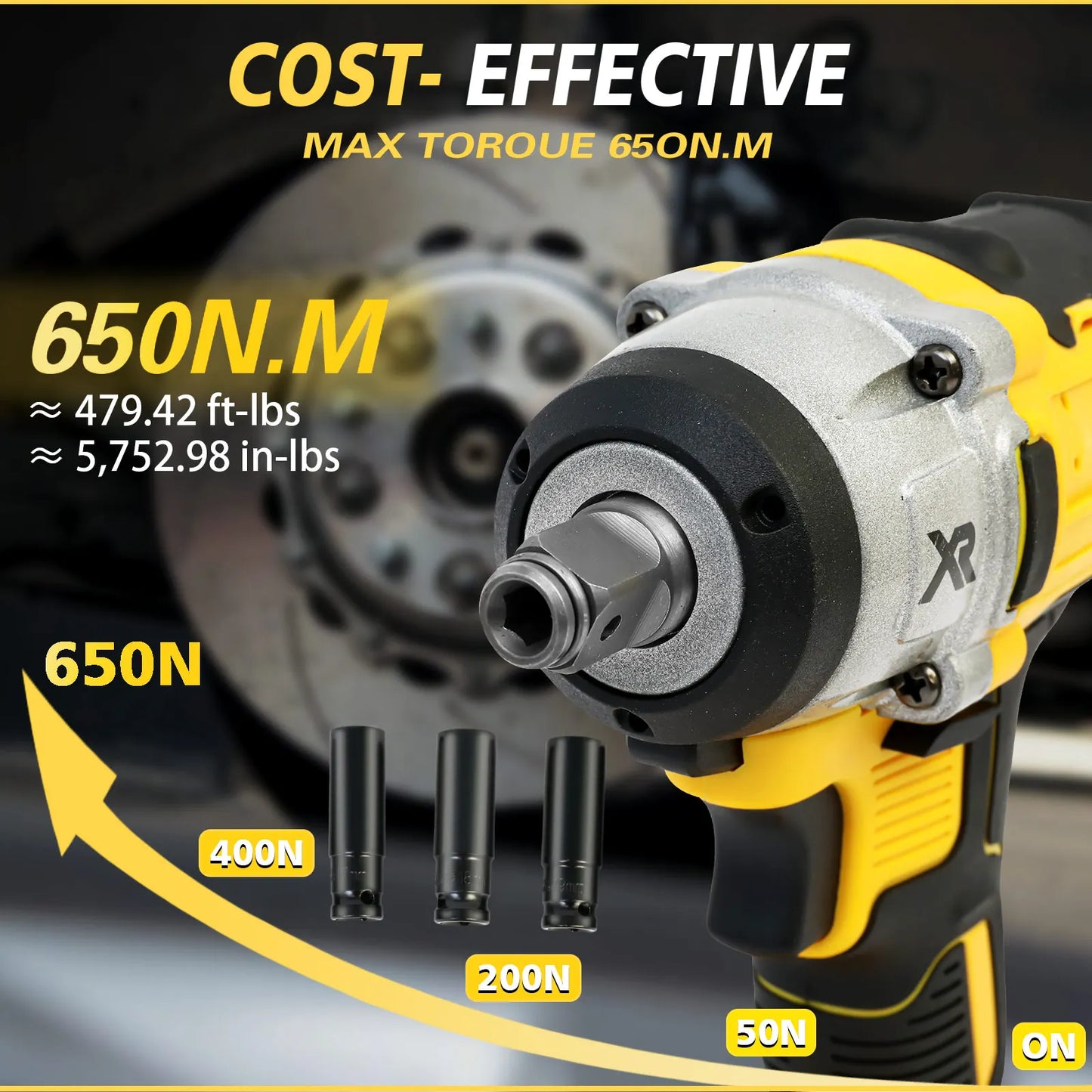 Cordless Impact Wrench 20V Brushless Torque 280 Foot Pounds