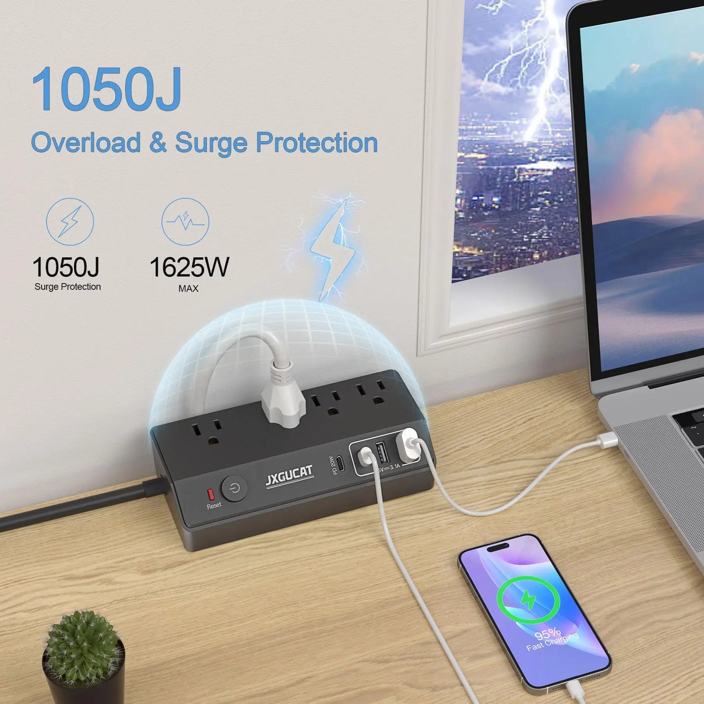 PASSUS USB C Desk Clip 20W PD Fast Charge Mountable