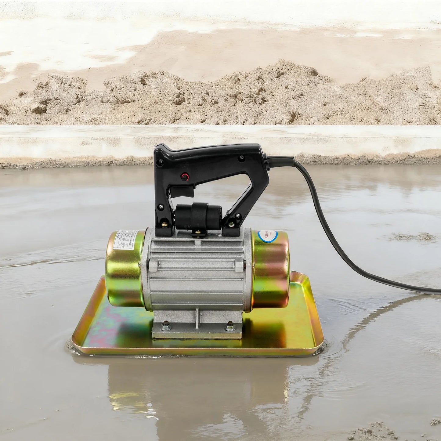 Electric 0.25KW Concrete Troweling Vibrator Handheld Flat Plate