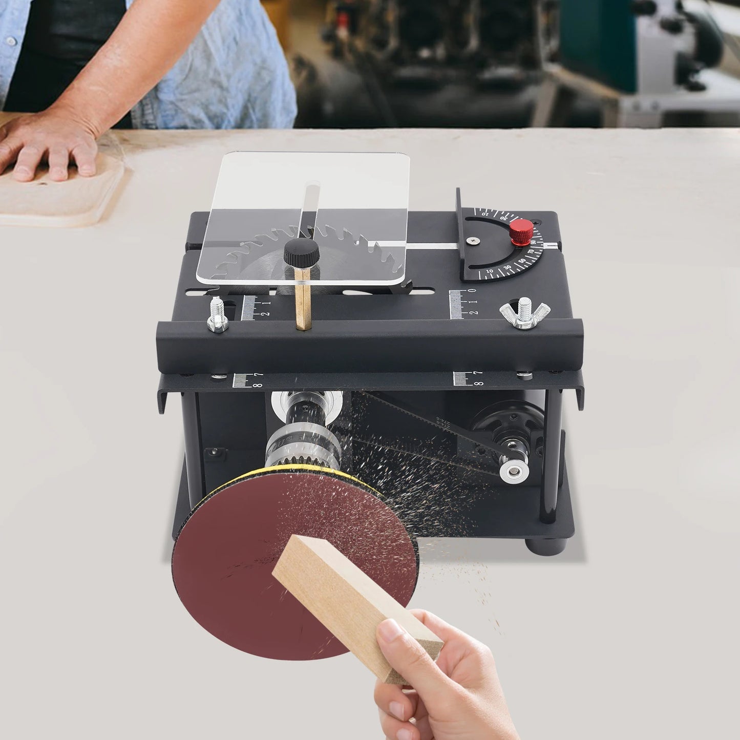 Mini Table Saw 200W 0-90 Degree Angle DIY Wood Cutting