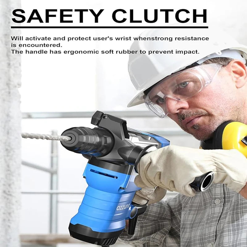 1500W Corded Rotary Hammer Drill SDS Plus Demolition Jackhammer