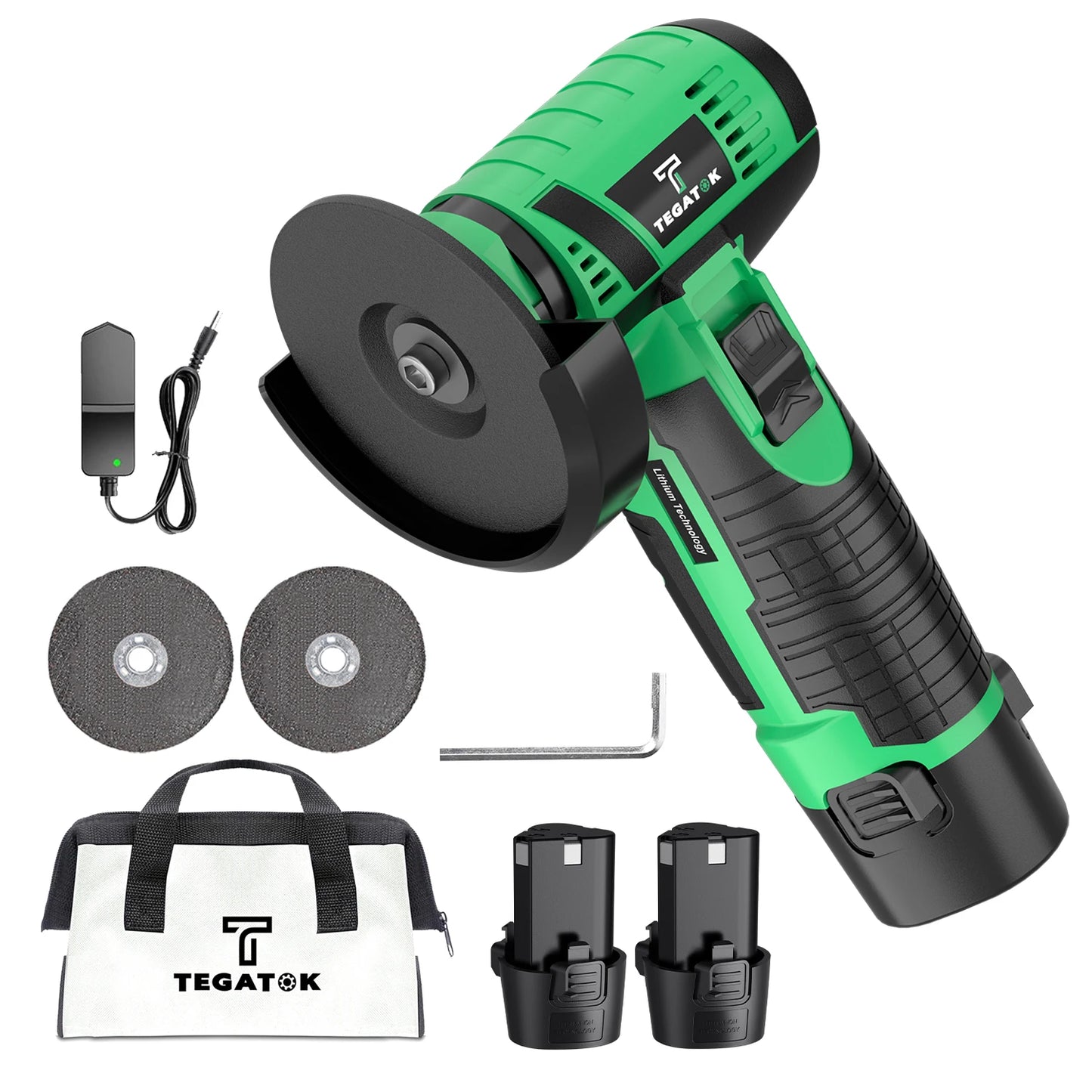 TEGATOK 19500RPM Cordless Angle Grinder Polishing Tool