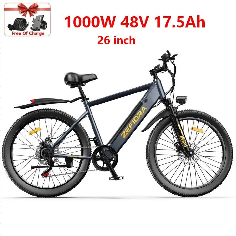 ZEFIORA Highspeed Electric Bike 2000W 48V 10-20Ah Battery 30-50MPH