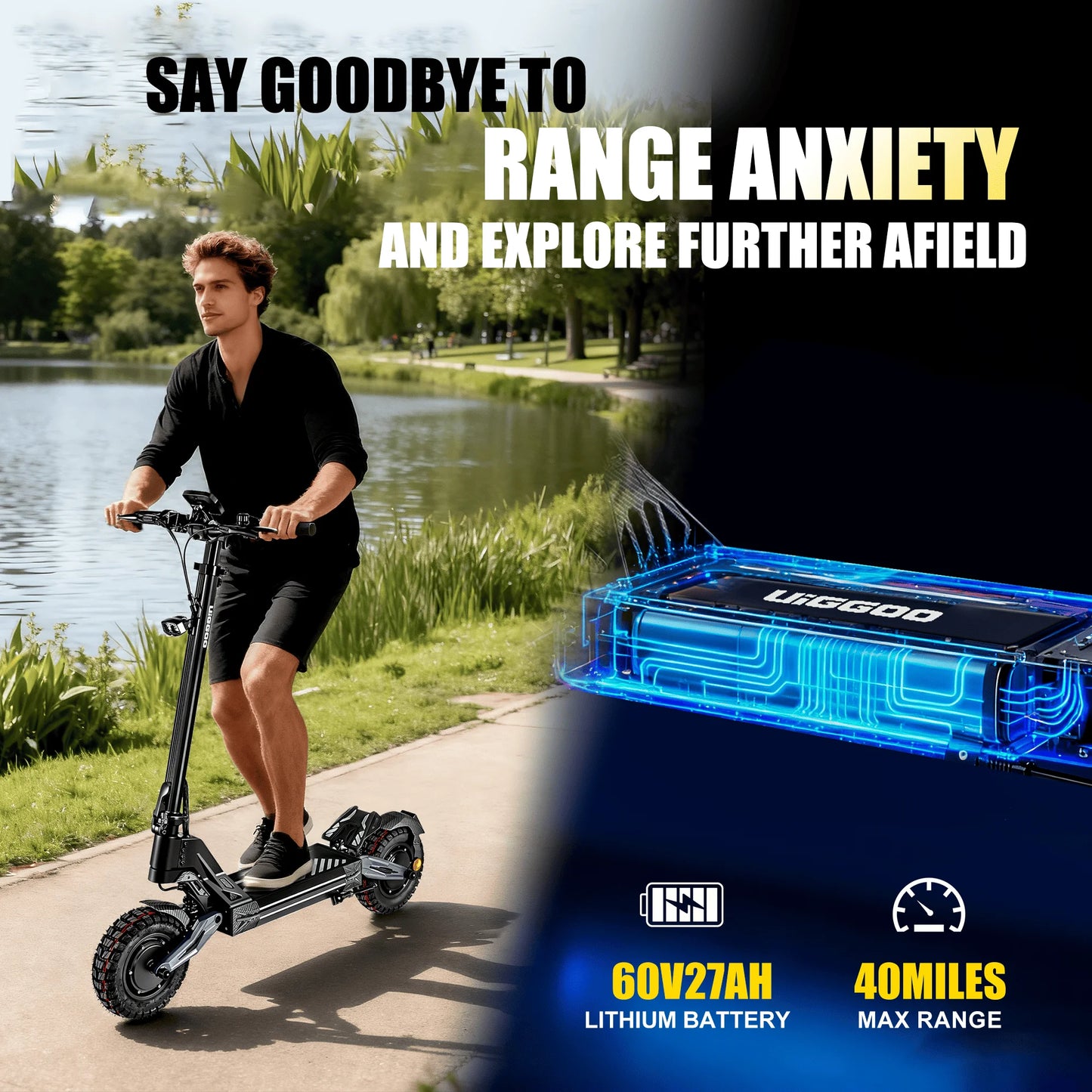 EOEOTWO Dual 4000W Electric Scooter 60V Fast Off Road