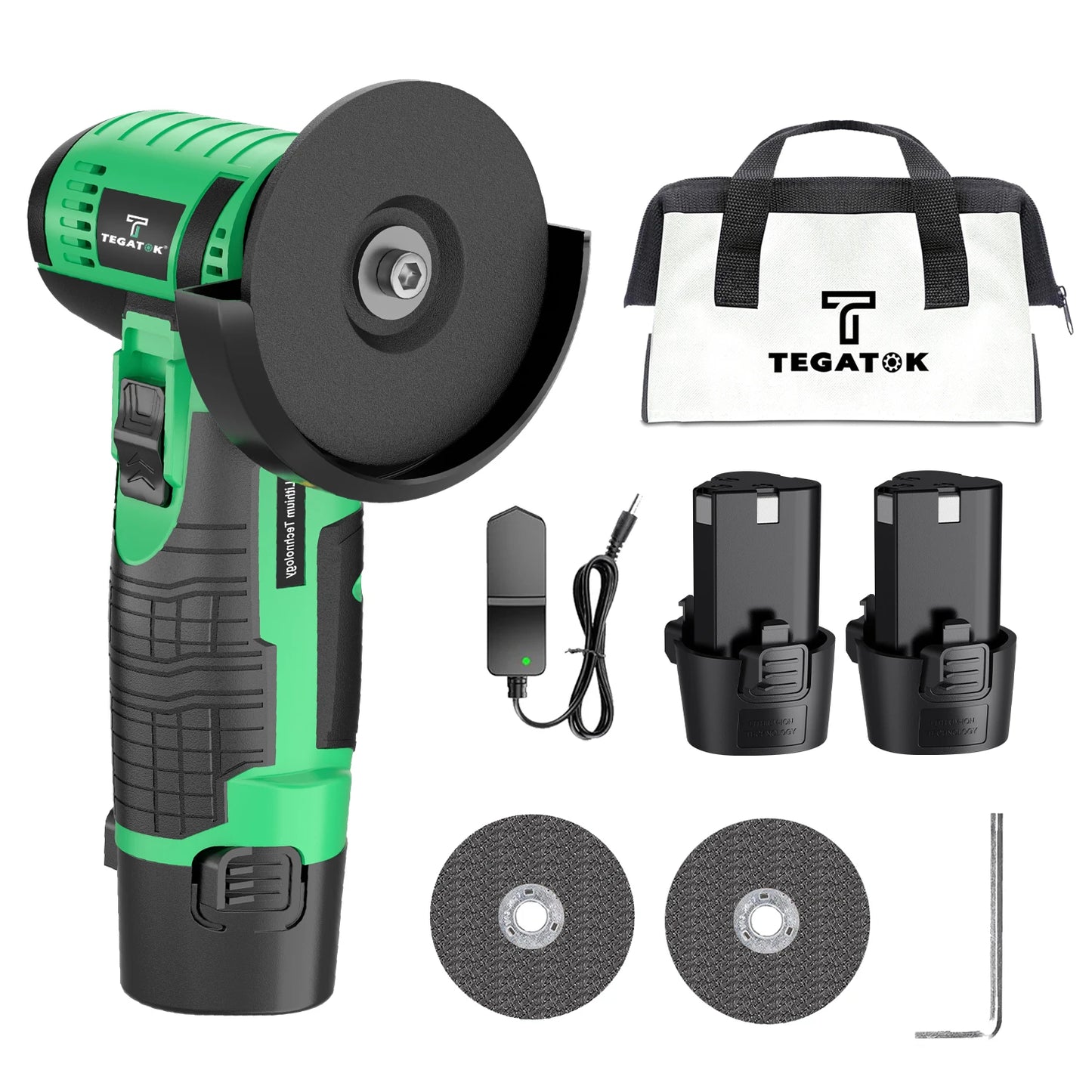 TEGATOK 19500RPM Cordless Angle Grinder Polishing Tool