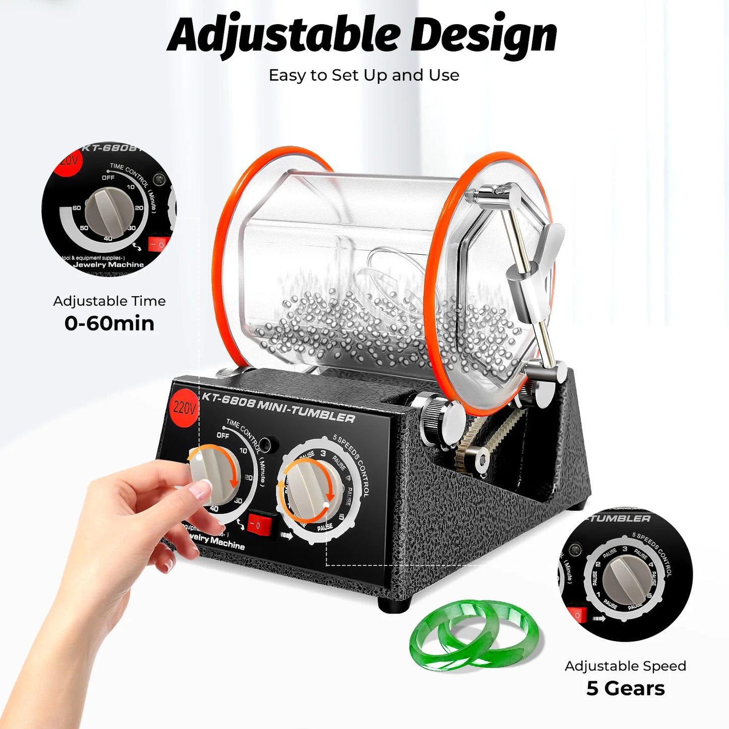 60W Electric Polisher Rotary Polishing Machine For Jewelry