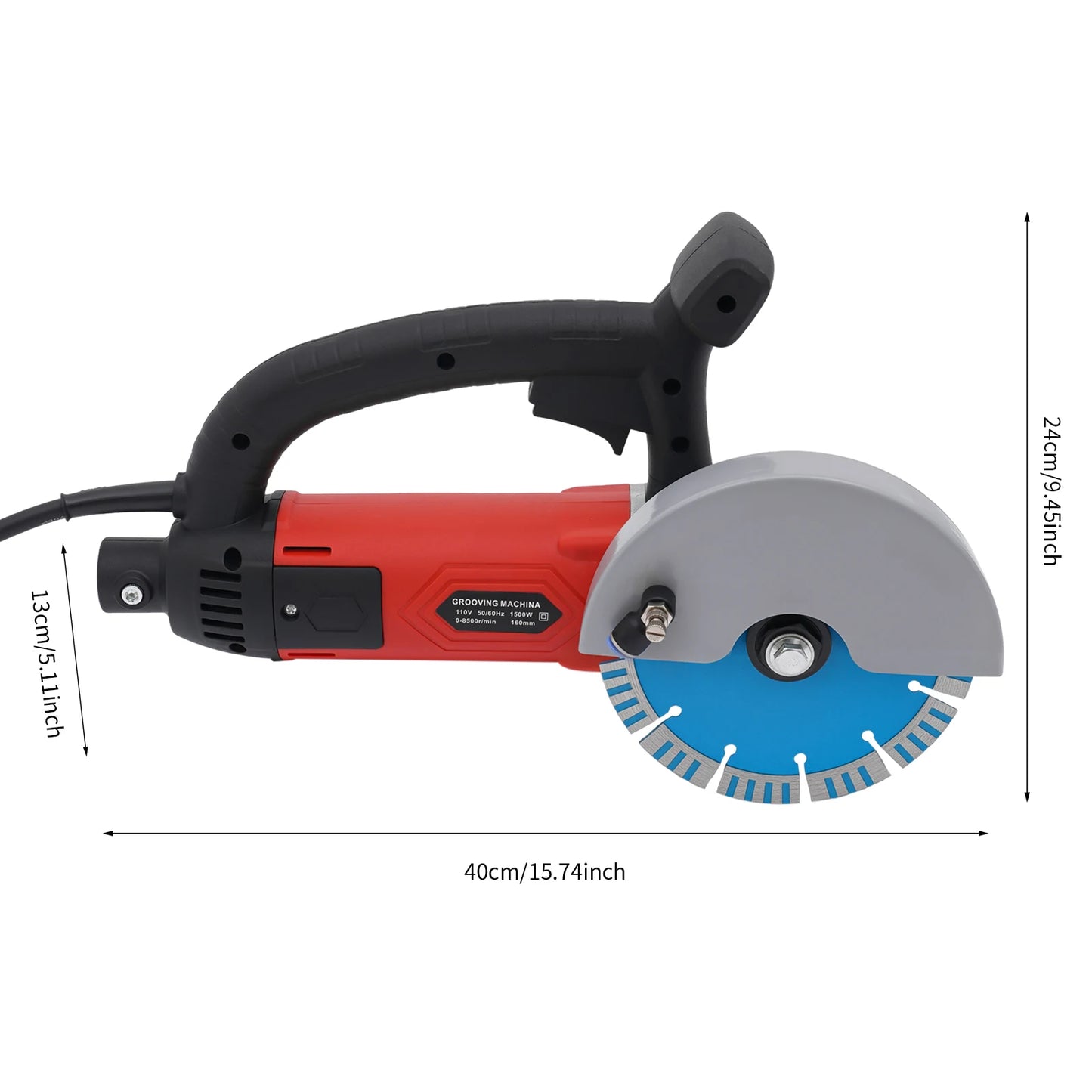 CNCEST 3000W Electric Concrete Saw Corded Brick Slotting Grooving Machine
