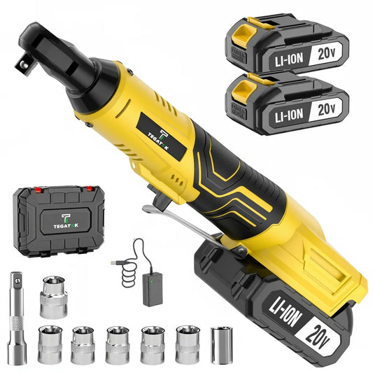 TEGATOK 20V Cordless Electric Ratchet Wrench For Car Repair