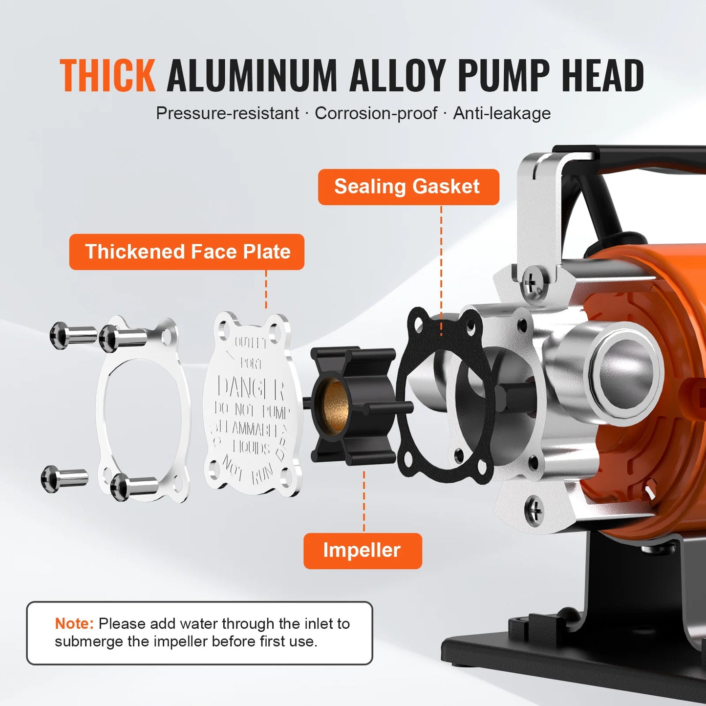 SucceBuy Water Transfer Pump 120V 360GPH Portable Utility Pump