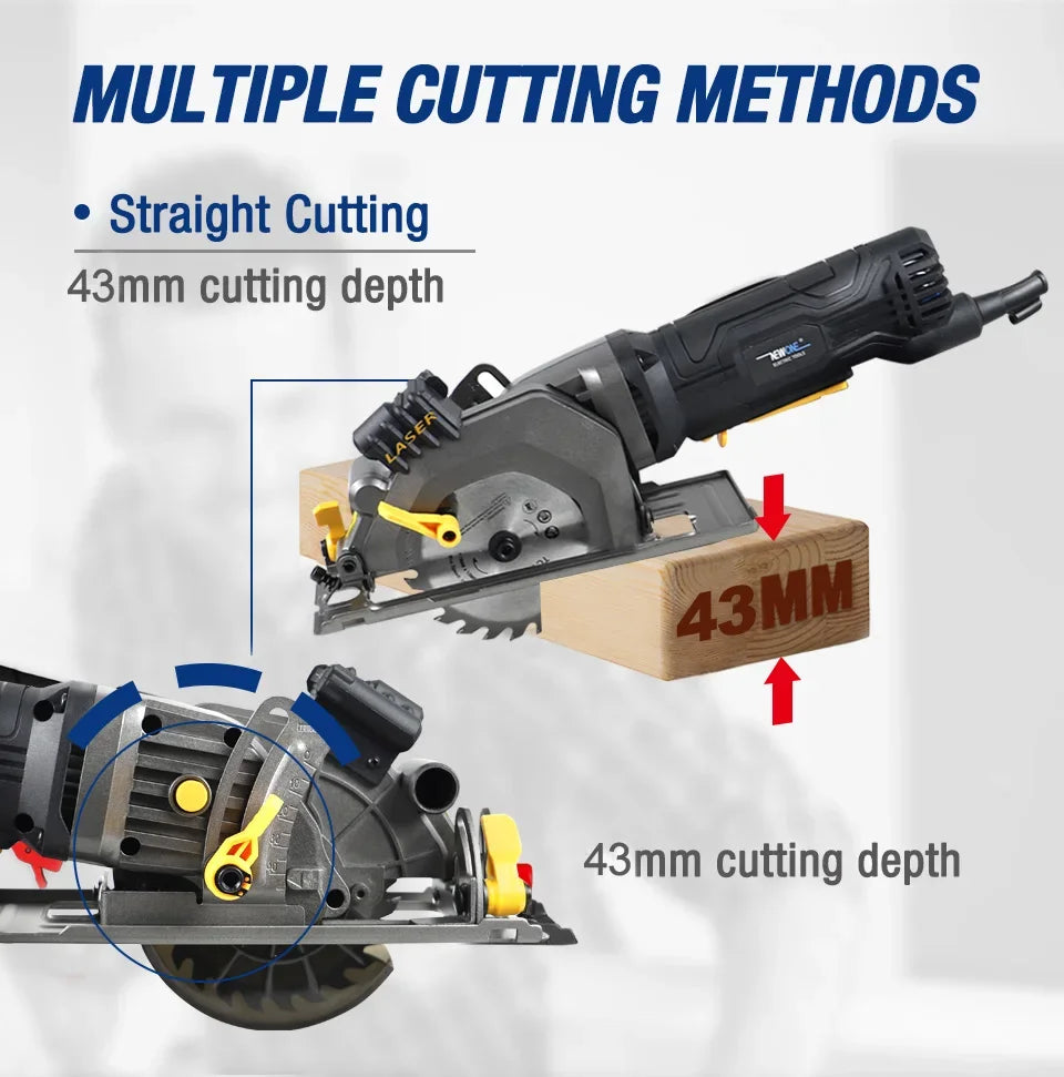 NEWONE Electric Mini Circular Saw With Laser For Wood PVC