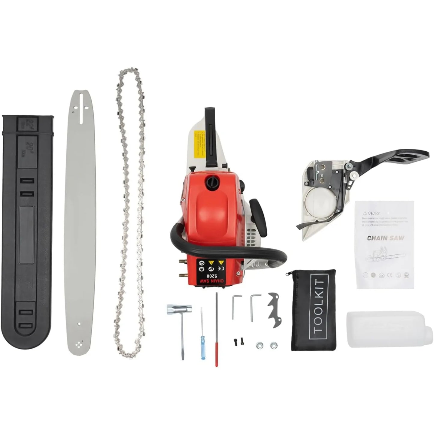 NONED 52cc Gas Chainsaw 2 Stroke Portable Wood Cutting Tool